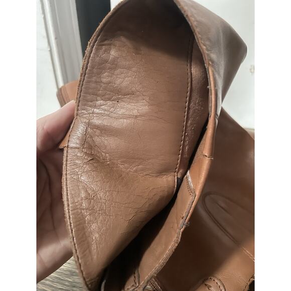 Sam Edelman Women's Penny Leather Riding Boot Size7.5M/37.5 Camel Whiskey Brown - Picture 3 of 5